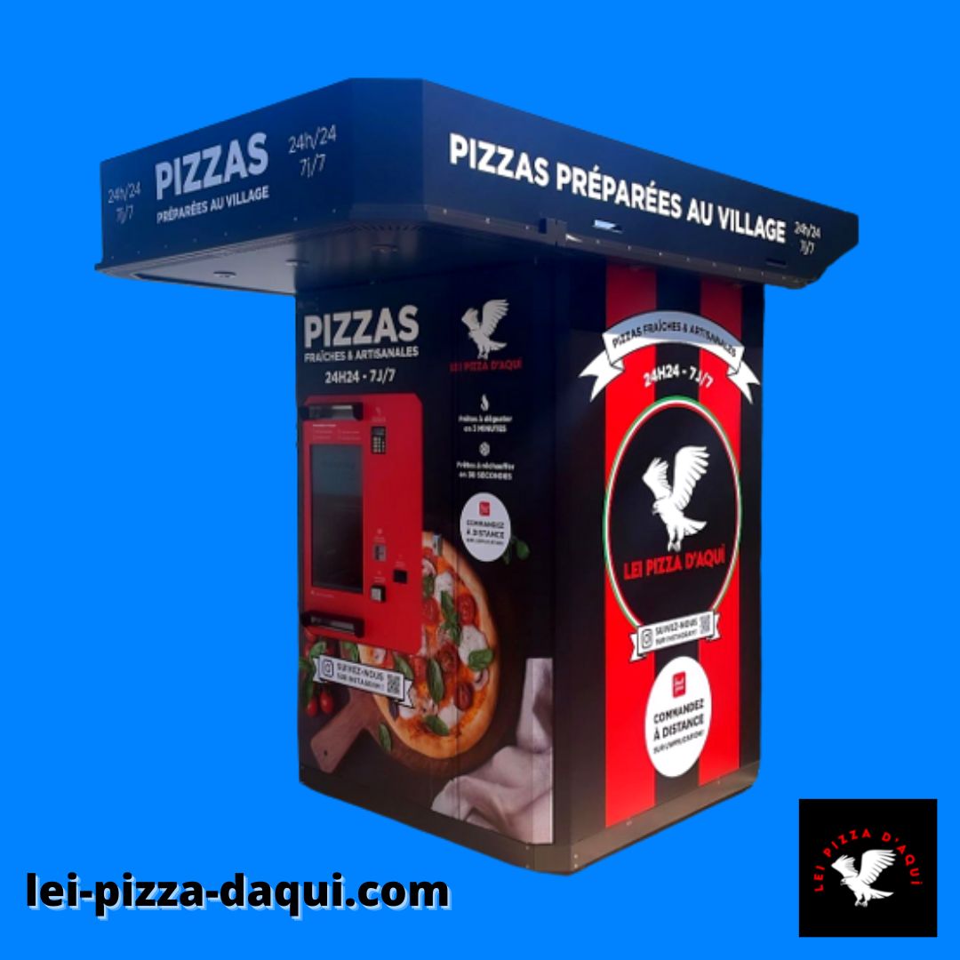Distributeur automatique de pizzas de La Manda Rond point sortie Colomars